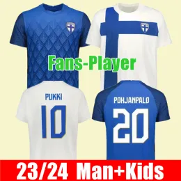 2023 2024ホームアウェイフィンランドサッカージャージ22/23 Hoe Pukki Skrabb Raitala Pohjanpalo Kamara Sallstrom Jensen Lod National Tea Football Shirt