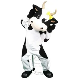 Halloween Super Cute Cow Mascot Costume For Party Cartoon Character Mascot Sale Gratis frakt Support Anpassning
