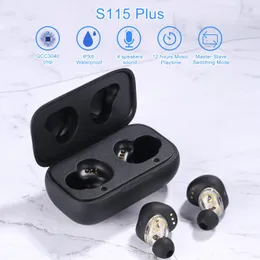 Earphones Newest SYLLABLE S115 Plus TWS of QCC3040 Chip Fit for V5.2 Earphones 12 hours True Wireless Stereo Earbuds Strong bass Headset