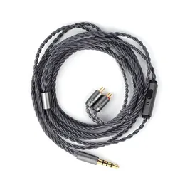Akcesoria Tripowin Grace Odłączany kabel słuchawkowy z mikrofonem 0,78 mm 2pin złącze srebrne tlenowe miedź Ofc olina mele