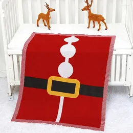 Decken Weihnachten Baby Decke Stricken Säuglingsbett Quilt Super Weich 90 70 CM Plaid Schlaf Abdeckung Kleinkind Mädchen Jungen Overall Mode 0-18 Mt Strampler