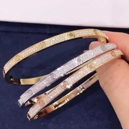 Luxo top marca fina pura 925 jóias de prata esterlina para mulheres chave de fenda pulseira design fino rosa ouro diamante amor pulseira casamento parafuso pulseira quente xgjh