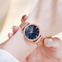 Orologio impermeabile al quarzo da donna, di alto livello estetico, rotondo, dal temperamento semplice e alla moda, all-match