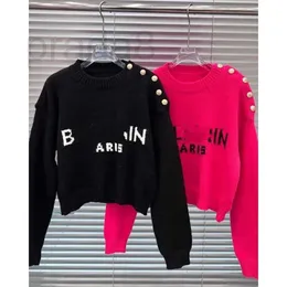 Women's Sweaters Designer New style women's gold button patchwork letter jacquard knitted sweater tops jumper SMLXL EMKZ