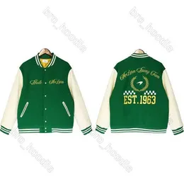 Rhude Jacket Mens Varsity Jacket Y2K American Vintage Baseball Letterman Rude Jacket Womens 자수 프린트 하이 스트리트 코트 사용 가능한 다양한 스타일 RLR8