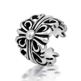 مصمم CH Cross chromes Ring for Men Women للجنسين أزياء مفتوحة شخصية المرأة الحمراء زوجين index heart heart jewelry هدايا عاشق عاشق 0USP