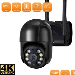 Ip Cameras Anbiux 8Mp 4K Camera 5Mp Speed Dome Tracking Ptz Smart Home Outdoor Wireless Wifi Surveillance Monitor Aa220315 Drop Deli Dhnkn