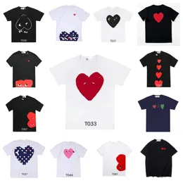 Famous designer t shirt Red Love Hear tees mens womens fashion play couple tshirt casual short sleeve summer t-shirts streetwear hip-hop tops print clothing ju