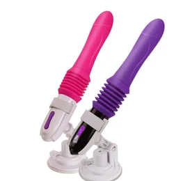 New Mini Sex Machine Female Masturbation Pumping Love Gun Thrusting Dildo Vibrator Automatic Retractable Sex Machines For Women Y2185892