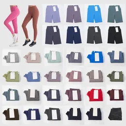 Kadın Tozlukları Lululemence Yoga Pantolon Taytlar Kadın Şort Kırpılmış Pantolon Kıyafetleri Lady Sports Yoga Ladies Pants Egzersiz Fitness Giyim Taytlar 2024