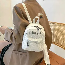 حقائب تحمل على الظهر القطيفة Cat Catriers Cates Houses Mini Backpack for Women Solid Coll Little Girls Wild Fashion Soft Autumn Witly Small DaypackVaiduryb