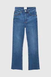 Designer Pants Ab Annes Bing Women Hugh Jeans Kobiety Umyjane niebieskie wysokie talia Spodnie o szerokich nogawkach marka High-end Jean 599