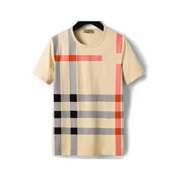Tasarımcı T-Shirt Lüks Erkek Tişörtleri Yaz Kısa Kollu Kadın Kıdemli Stripe Baskı Yüksek Kaliteli Pamuk Klasik Asya Boyutu M-3XL