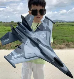 RC Planador Brinquedo Tamanho Grande 24 GHz 2CH Espuma EPP Material Asa Dobrável de Baixa Potência Ao Ar Livre Avião de Controle Remoto Para Crianças 2202105702205