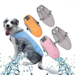 Vestuário para cães Verão Roupas de resfriamento Reflexivo Pet Cooler Jaqueta Colete Respirável Confortável Prevenir Insolação para Caminhada