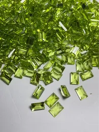 الماس فضفاضة 4 × 6 ملم peridot الطبيعية أوليفين الرغيف الفرنسي مستطيل قطع الأحجار الكريمة الأصلية