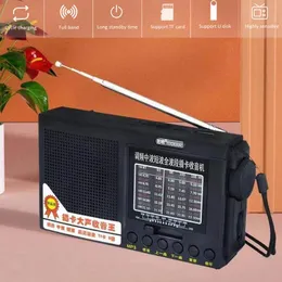 Radio portátil de banda completa, Mini receptor de Radio FM/AM/SW de alta sensibilidad, altavoz incorporado, tarjeta TF, reproductor de música USB, estación de guardado