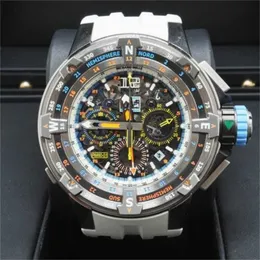 ريتشاردميلر ساعة الرسغات الفاخرة اليدوي توربيلون مشاهدة 60-01 St Barths Regatta Flyback Code Watch Limited Edition 50 قطعة Wn-bleg