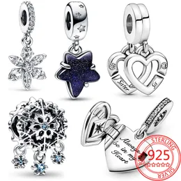 Real Sterling Openable Heart Locket Dangle Charm Fit Armband Women's Wedding Party Sier Jewelry