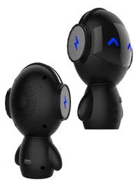 Portátil mini robô em forma de 3 em 1 alto-falante bluetooth multifuncional com banco de potência suporte tf cartão mp3 player mãos chamada auxin5081501