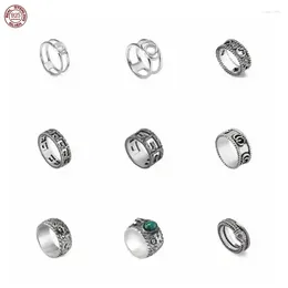 Cluster Rings 2024 High Edition Luxury Retro S925 Серебряное кольцо стерлингового кольца премиум