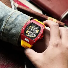 Pintime/Pinshi New Tiktok Net Red 동일한 중공 완전한 기계식 Miller Men 's Watch