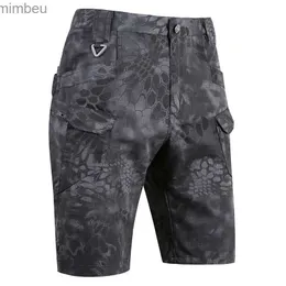 Men's Shorts IX7 Brand Men Classic Camouflage Shorts Outdoor Camping Multi-pocket Pants Climbing Fishing Military Cargo Shorts Beach WearL240111
