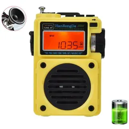 Radio Tragbarer FM/MW/SW/WB-Allband-Musikradioempfänger, wiederaufladbarer Lautsprecher, Bluetooth5.0, Internet, TF-Karte, Digitalanzeige-Radio