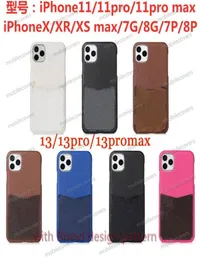 Fashin Luxury Design Phone Cases for iPhone 14Promax Case 12mini 12Pro 11 11pro X XSMAX XR 7 8 Plus SE GEATHER مع بطاقة IPH1958235