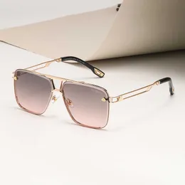 Солнцезащитные очки Высококачественные мужские деловые солнцезащитные очки в металлической коробке Персонализированные классические и высококачественные солнцезащитные очки с двойным лучом