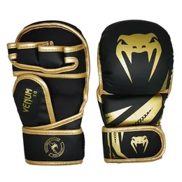 Профессиональные боксерские перчатки, утолщенные ПУ ММА, полупальцевые боевые перчатки для саньда, тренировочные перчатки для тайского бокса, аксессуары для тренировок по боксу 240112