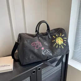 Borsa da viaggio personalizzata Graffiti, borsa portaoggetti trendy ed elegante per viaggi di lavoro, borsa da viaggio per esterni, per il tempo libero, borsa a tracolla portatile di grande capacità