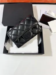 Sheepskin Mini portfel mody torebka luksusowa torebka oryginalna skórzana oryginalne opakowanie projektanta Posiadacza karty torba zamek błyskawiczna