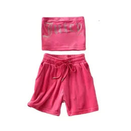 Velvet 2 pezzi set da donna abiti sexy abito di moda cror top shorts coglione sciolto abiti estivi y2k tuta