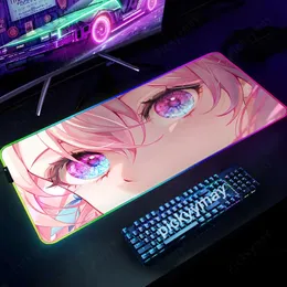 Büyük RGB Mouse Pad Honkai Yıldız Demiryolu Gamer Led Oyun Yüksek Parlaklık Animasyon Masaüstü Arka Işığı 240113