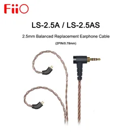 Аксессуары FIIO LS2.5A LS2.5AS LS2.5A LS2.5AS 2,5 мм балансный сменный кабель для наушников с медным покрытием высокой чистоты 2 контакта 0,78 мм ДЛЯ FH1S