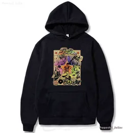 Harajuku jojo tuhaf macera kapüşonlu Japon anime erkek/kadın uzun kollu sweatshirt üstleri karikatür hip hop eski kıyafetler 2024 Salı Ess 2804