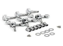 6R Direita 6L Esquerda 3L3R String Tuning Pegs Tuners Tuner Chrome Inline Guitar Machine Head 6R Right9230833