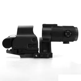 Holy Warrior Exps3-0 Red Dot Sight With G45 5X Magnifier Fast Riser och FTC Mount 4st Combos US Flag Marking Drop Delivery