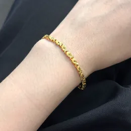 Minimalistisk persika armband hjärta x-format inverterat, kvinnlig mässing vakuumpläterad fin kedja, lätt lyx Instagram, unik design, känna handgjorda smycken