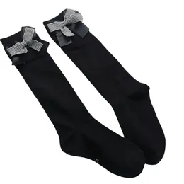 3pairs/lot Japanese Style Cute Bowknot Children Cotton Leg Warmers Breathable Anti-slip Knee-High Kids Socks Infant Accessories 240112