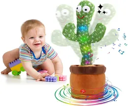Dancing Cactus 120 Song Novelty Games Högtalare Talking Voice Repeat Wriggle Dancing Sing Toy Talk Plushie fyllda leksaker för baby Adu6883572