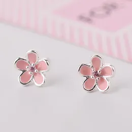 Stud Oorbellen REETI 925 Sterling Zilver Roze Bloem Voor Vrouwen Elegante Bruiloft Sieraden Pendientes Mujer Moda 2024 Brincos