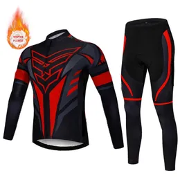 Bicicleta homem ciclismo bib jersey pro equipe 2024 traje de lã térmica masculino para roupas de bicicleta inverno calças térmicas mtb uniforme de estrada 240112