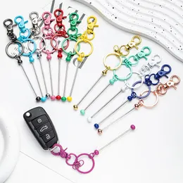 10 ~ 100 st Partiale Metal Keyring Bead Lobster Claw CLASP Keychain DIY Pärla för smycken Making Car Keychain Bag Decoration 240112