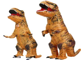 Mascote crianças trajes de dinossauro adulto dino t rex inflatab traje purim festa de halloween traje para carnaval cosplay vestido terno h2202037106