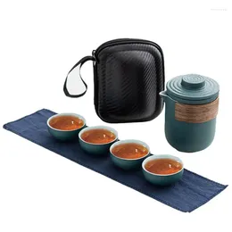 TeAware Set Teel Tören Seti Seyahat Potu Gongfu için Çin Çaydan Şarkı Geleneksel Kompakt Minimalist Servis