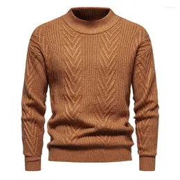 Maglioni da uomo Maglieria vintage americana pesante Maglione pullover girocollo solido autunno e inverno Fondo casual