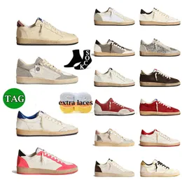 Italien varumärke gyllene bollstjärna designer skor sneakers rosa stil för stjärna sneaker lyxiga Deluxe Shoes Classic Goosess Do-Old Dirty Shoe Designer Mens Casual Shoes 35-46