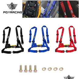 Safety Belts & Accessories 2 4Pt 4 Point Racing Seat Belt Safety Harness For Go-Kart Black/Blue/Red -Shs01 Drop Delivery Automobiles M Dh1K3